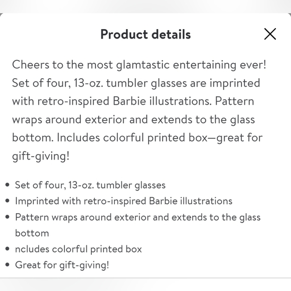 Barbie Glass Tumbler 4 set RARE - Picture 5 of 9